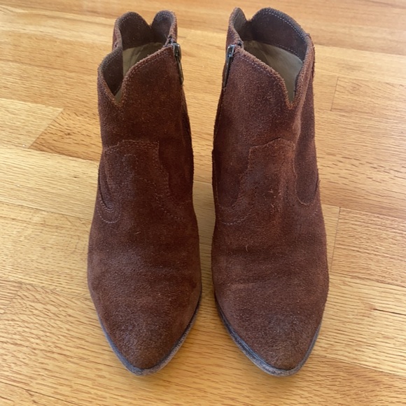FRYE Reed Brown Suede Booties - Picture 3 of 9